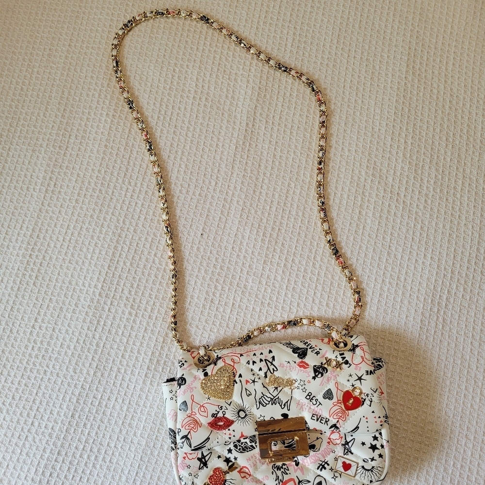 ALDO Trendy White Graphic Shoulder Bag - Picture 9 of 14